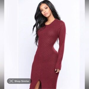 Fashion Nova “heart & hips” sweater dress